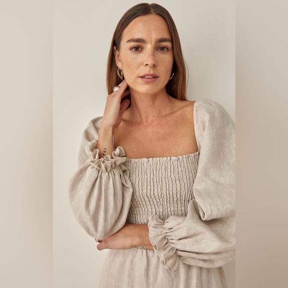 NWOT Reformation Gitane Dress in Oatmeal - size M - Picture 4 of 10